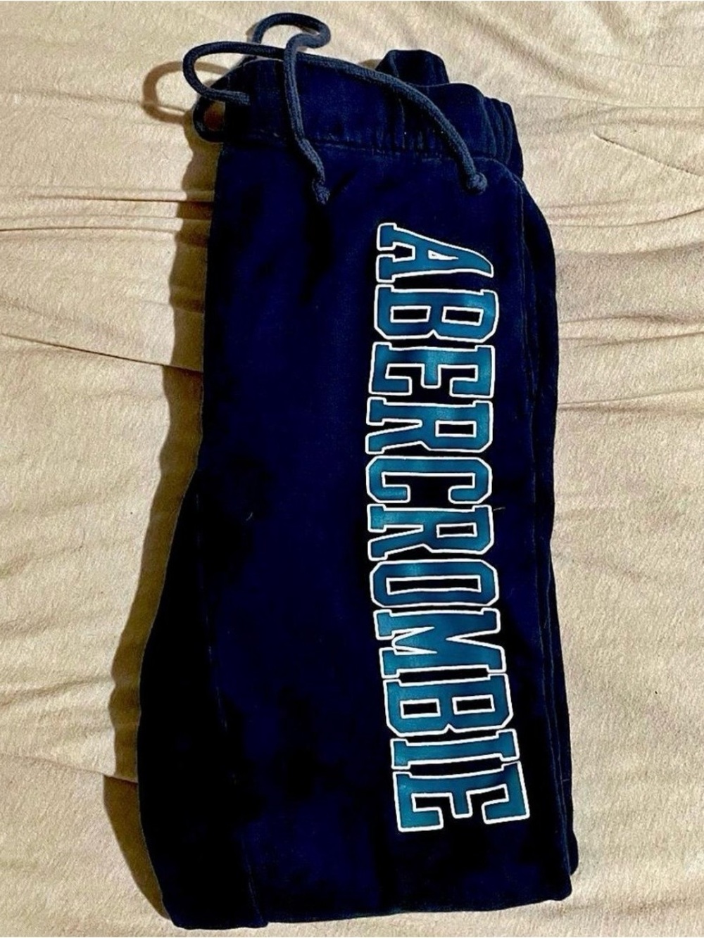 Abercrombie & Fitch Navy Sweatpants with Teal Logo